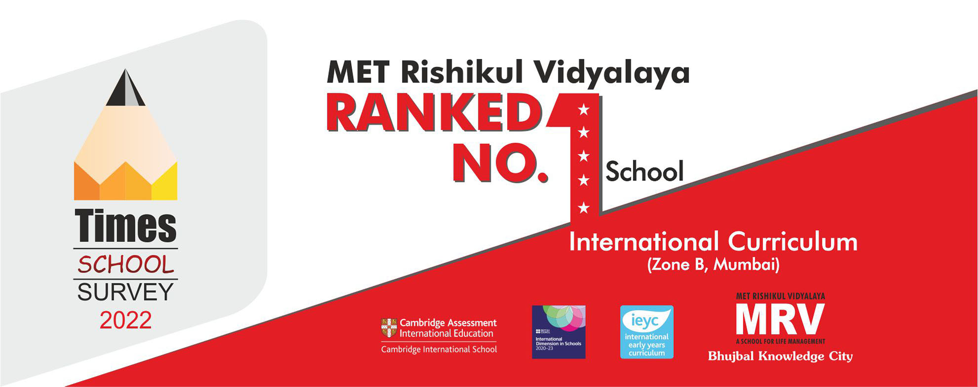 MRV Ranked No.1 School in Mumbai