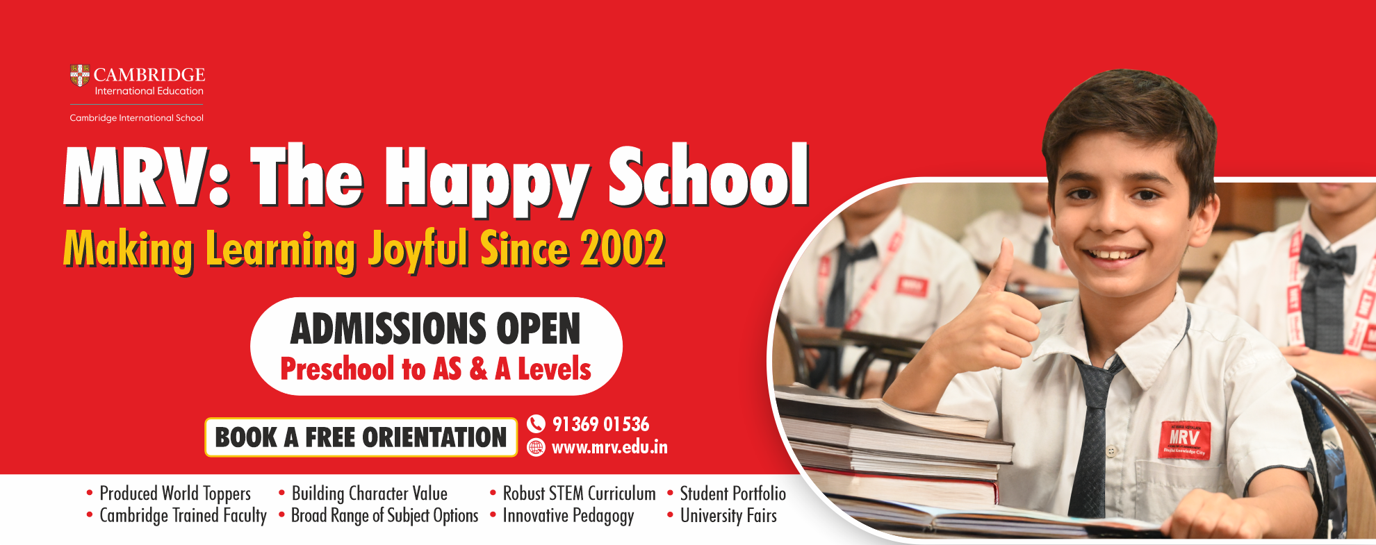 MRV Campaign 2025 (PRESCHOOL TO  AS & A LEVELS)