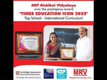 MRV wins the prestigious award \'Times Education Icon 2022\'