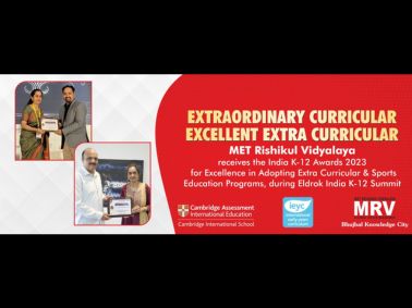 MET Rishikul Vidyalaya Shines at India K-12 Awards 2023