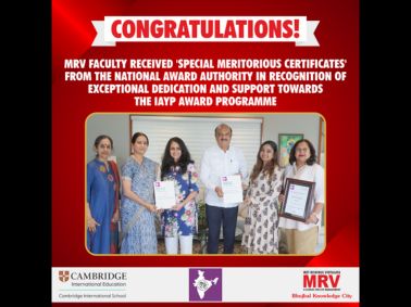 MRV achievement received from IAYP