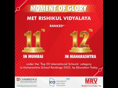MRV Among Top 20 International Schools in Maharashtra School Rankings 2025